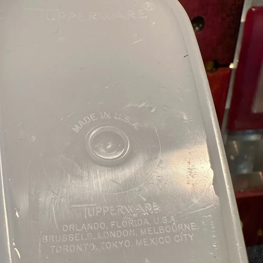 1970s Vintage Tupperware Clear Beverage Buddy Container Pitcher w/ Flip Top Lid